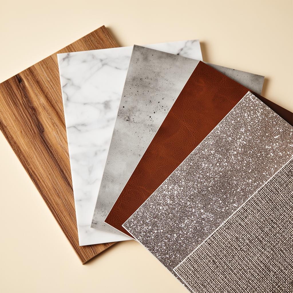 Échantillons de vinyle covering